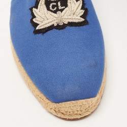 Christian Louboutin Blue Canvas Nanou Orlato Espadrille Flats Size 42