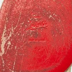 مملوكة مسبقًا Christian Louboutin Green Satin Slip On Espadrille Flats Size 43