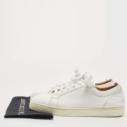 Pre Owned Christian Louboutin White Leather Vieira Low Top Sneakers Size 45
