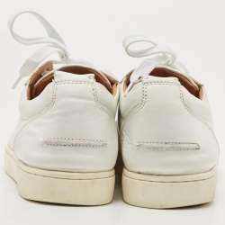 Pre Owned Christian Louboutin White Leather Vieira Low Top Sneakers Size 45