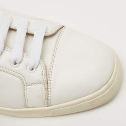 Pre Owned Christian Louboutin White Leather Vieira Low Top Sneakers Size 45