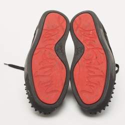 Pre Owned Christian Louboutin Suede Junior Spike Low Top Sneakers Size 41