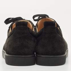 Pre Owned Christian Louboutin Suede Junior Spike Low Top Sneakers Size 41