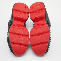 مملوكة مسبقًا Christian Louboutin Black Neoprene Spike Sock Slip-On Sneakers Size 39