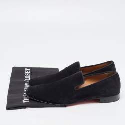 Christian Louboutin Black Suede Dandelion Loafers Size 41