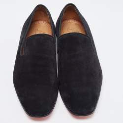 Christian Louboutin Black Suede Dandelion Loafers Size 41