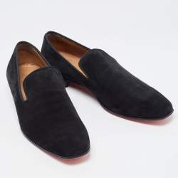 Christian Louboutin Black Suede Dandelion Loafers Size 41