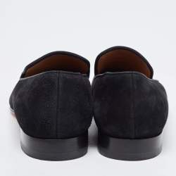 Christian Louboutin Black Suede Dandelion Loafers Size 41