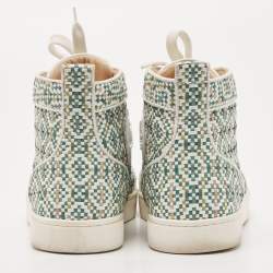 مملوكة مسبقًا حذاء رياضي كريستيان لوبوتان رانتاس أورلاتو جلد مغزول متعدد الألوان مقاس 39