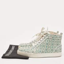 مملوكة مسبقًا حذاء رياضي كريستيان لوبوتان رانتاس أورلاتو جلد مغزول متعدد الألوان مقاس 39