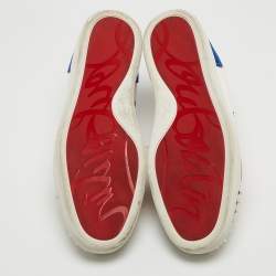 مملوكة مسبقًا Christian Louboutin Multicolor Suede and Patent Louis Junior Spikes Sneakers Size 45