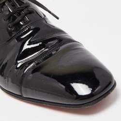 Christian Louboutin Black Patent Leather Cap Top Oxford Size 43