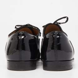 Christian Louboutin Black Patent Leather Cap Top Oxford Size 43
