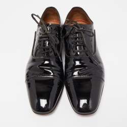 Christian Louboutin Black Patent Leather Cap Top Oxford Size 43