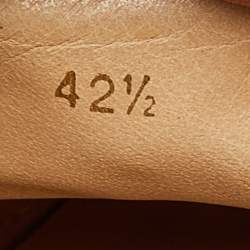 مملوكة مسبقًا Christian Louboutin Black Patent Denim Roller Boat Spike Sneakers Size 42.5