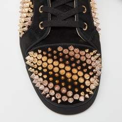 Christian Louboutin Black Suede Louis Spike Sneakers Size 43