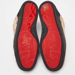 Christian Louboutin Black Suede Louis Spike Sneakers Size 43