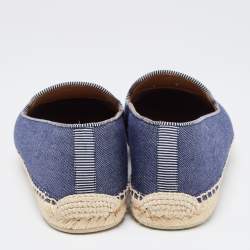 Christian Louboutin Blue Denim Slip On Espadrille Size 39