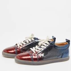 Christian Louboutin Multicolor Patent Gondola Strass Low Top Sneakers Size 42.5