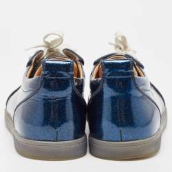 Christian Louboutin Multicolor Patent Gondola Strass Low Top Sneakers Size 42.5