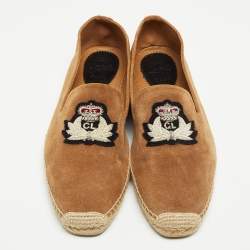 Christian Louboutin Brown Suede Nanou Orlato Espadrille Flats Size 46