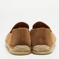 Christian Louboutin Brown Suede Nanou Orlato Espadrille Flats Size 46
