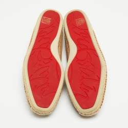 Christian Louboutin Brown Suede Nanou Orlato Espadrille Flats Size 46