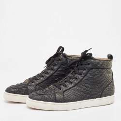 Christian Louboutin Two Tone Python Rantus Orlato High Top Sneakers Size 43