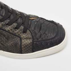 Christian Louboutin Two Tone Python Rantus Orlato High Top Sneakers Size 43