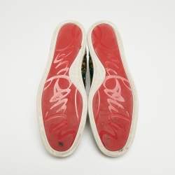  Christian Louboutin Multicolor Python Louis Orlato High Top Sneakers Size 44.5
