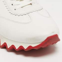 Christian Louboutin White Leather Loubishark Sneakers Size 44 