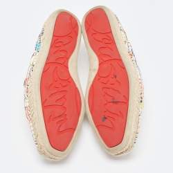 Christian Louboutin Multicolor Canvas Nanou Orlato Donna Floral Espadrilles Size 40