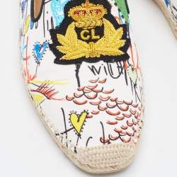 Christian Louboutin Multicolor Canvas Nanou Orlato Donna Floral Espadrilles Size 40