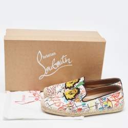 Christian Louboutin Multicolor Canvas Nanou Orlato Donna Floral Espadrilles Size 40