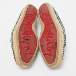 Christian Louboutin Blue Suede Orlato Espadrilles Size 40  