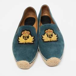 Christian Louboutin Blue Suede Orlato Espadrilles Size 40  