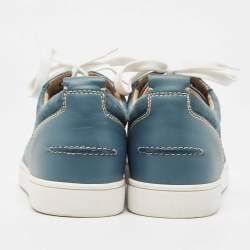 مملوكة مسبقًا Christian Louboutin Blue Suede and Leather Rantulow Sneakers Size 44.5