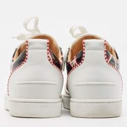 Christian Louboutin Tricolor Printed Patent and Leather Orlato Sneakers Size 42.5