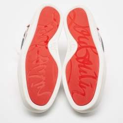 Christian Louboutin Tricolor Printed Patent and Leather Orlato Sneakers Size 42.5
