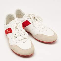 Christian Louboutin Tricolor Leather and Suede My K Low Sneakers Size 43