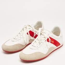 Christian Louboutin Tricolor Leather and Suede My K Low Sneakers Size 43