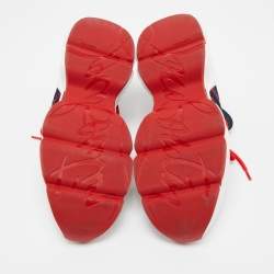 Christian Louboutin Denim And Leather Red-Runner Sneakers Size 43