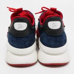 Christian Louboutin Denim And Leather Red-Runner Sneakers Size 43