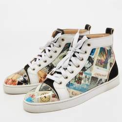 Pre Owned Christian Louboutin Multicolor Patent Leather and Suede Louis Orlato Sneakers Size 42