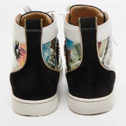 Pre Owned Christian Louboutin Multicolor Patent Leather and Suede Louis Orlato Sneakers Size 42