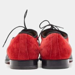 Christian Louboutin Multicolor Patent and Suede Greggo Lace Up Oxford Size 41