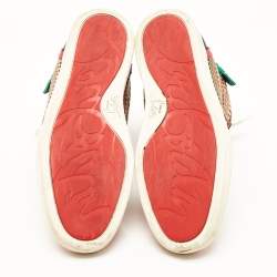 مملوكة مسبقًا Christian Louboutin Multicolor Leather High Top Sneakers 43 