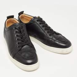 Christian Louboutin Black Leather Orlato Low Top Sneakers Size 43