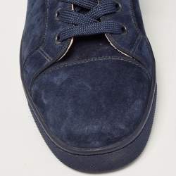 Christian Louboutin Navy Blue Suede High Top Sneakers Size 41