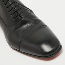 Christian Louboutin Black Leather Greggo Oxfords Size 43